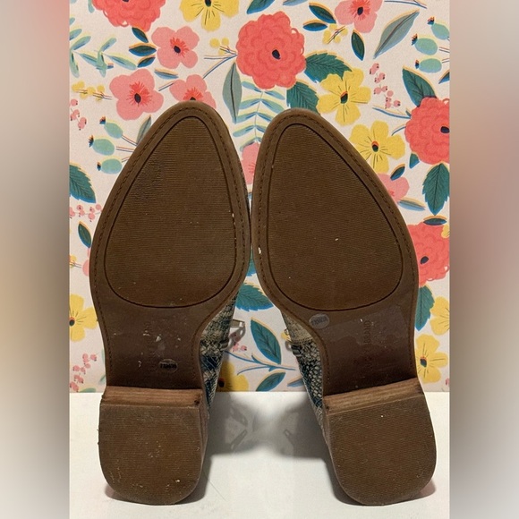 Lucky Brand Lenree Women’s Ankle Bootie 7.5 Snake Print Leather EUC - Picture 6 of 6